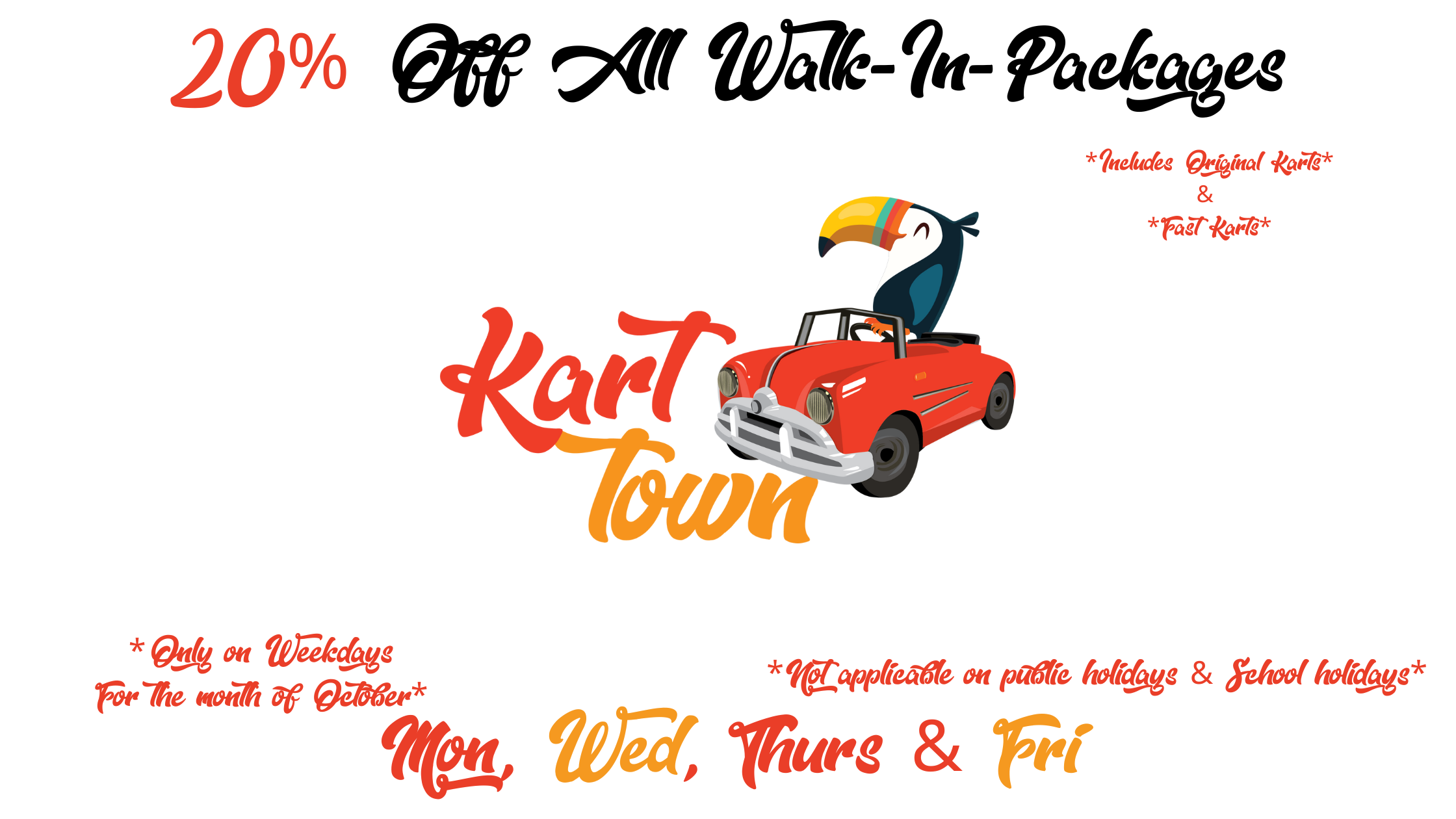 Kart Town 20% Off Weekday Walk In Packages