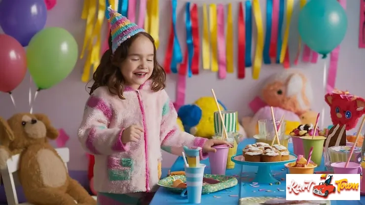 A dedicated, brightly colored toddler play zone within a GTA indoor birthday facility.