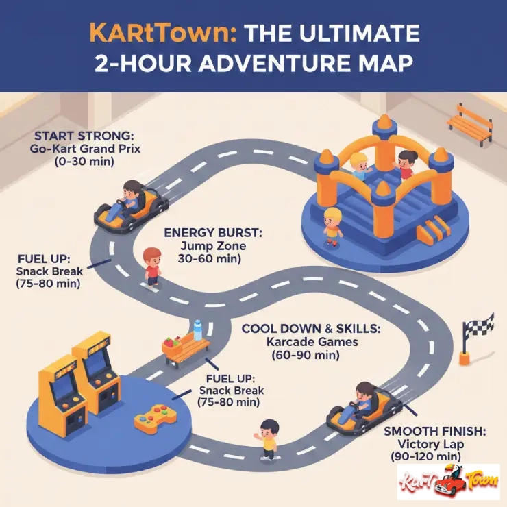 Infographic Bouncy Castle + Arcade Day How to Plan a Balanced Visit