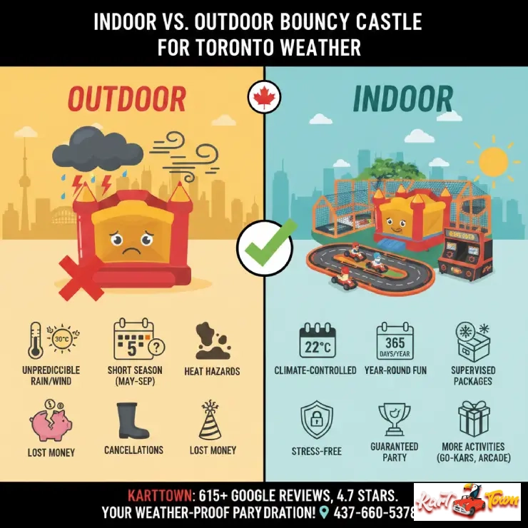 Infographic Indoor Bouncy Castle vs. Outdoor