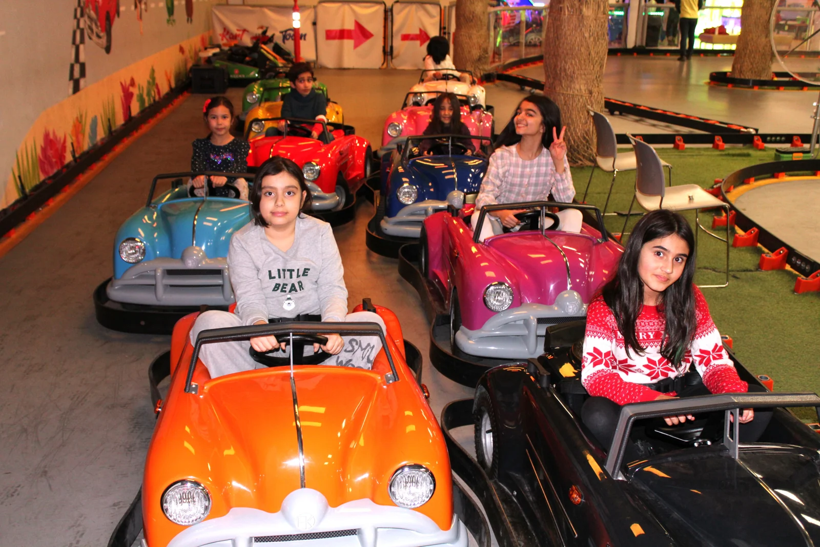 Children seated in Classic Karts at Kart Town