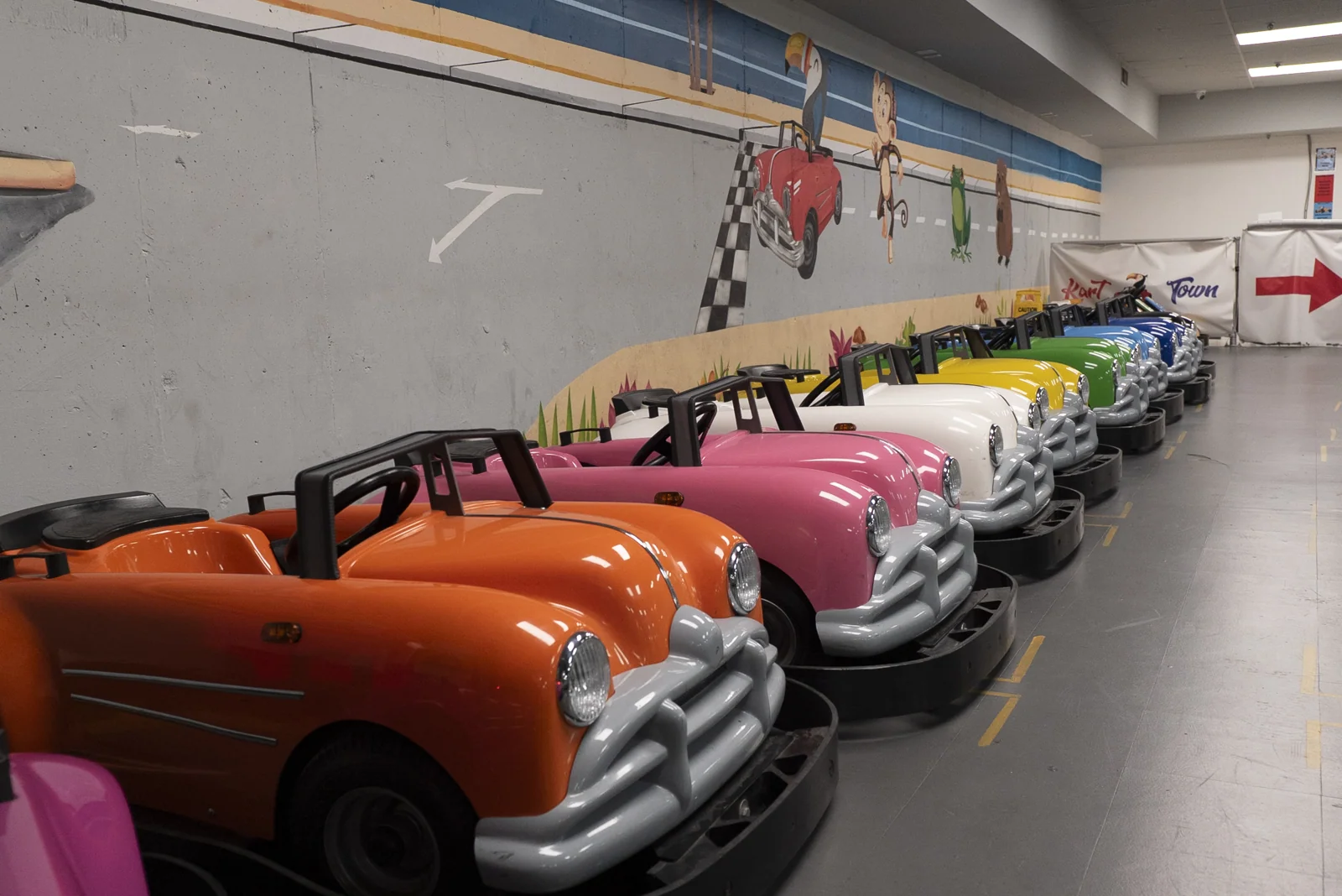 Classic Karts lined up at Kart Town