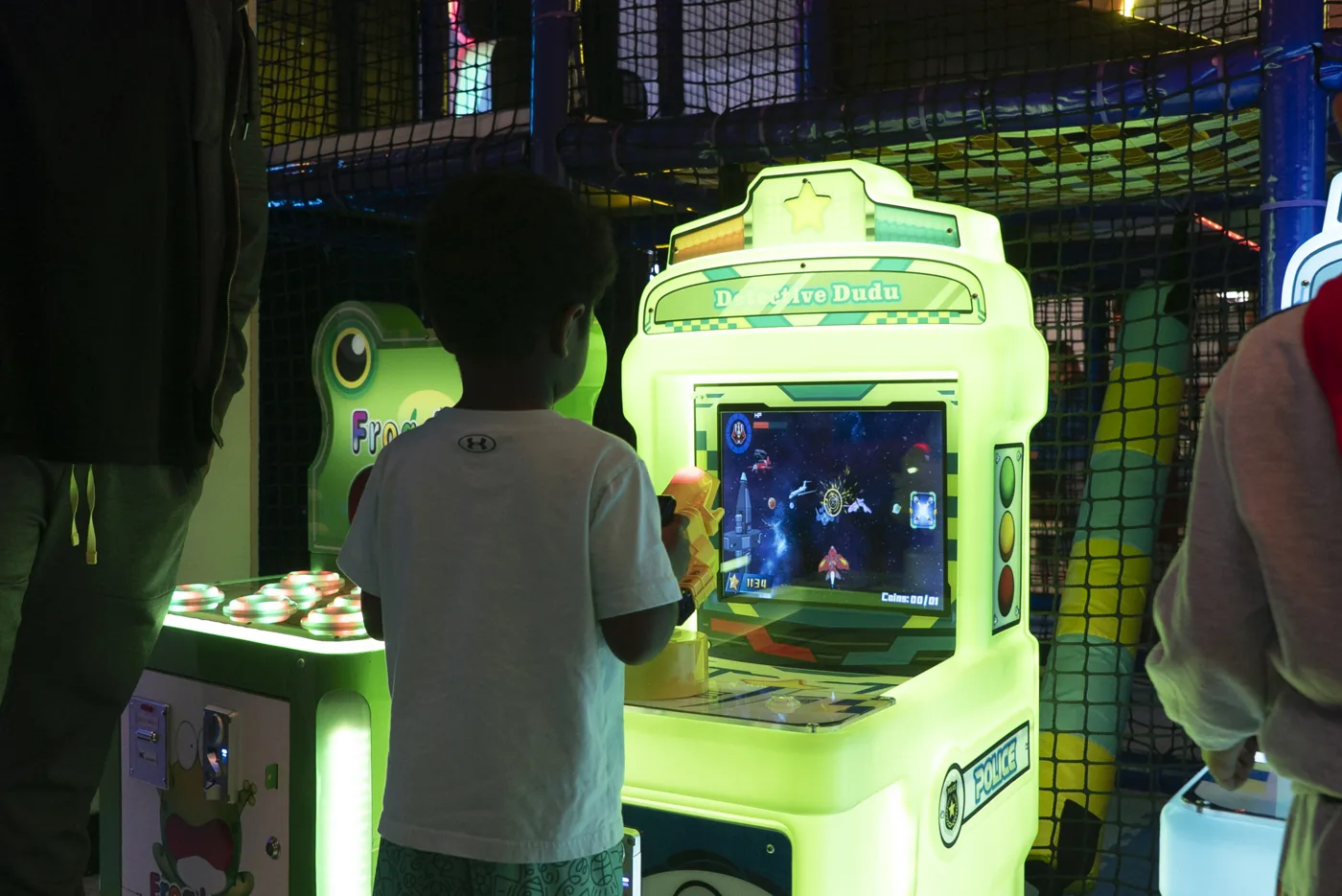 Children enjoying arcade games at Kart Town
