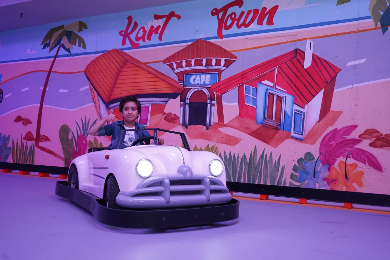 Classic Kart ride on the indoor track at Kart Town