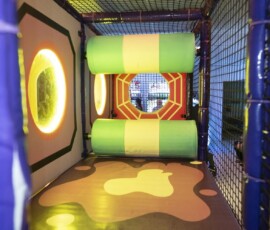 Bright lights and soft padding make our play zone safe fun for younger kids. Brightly lit padded play zone for younger kids