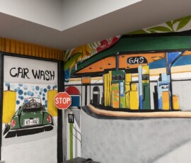 Drive through our playful indoor Car Wash — a favourite stop on the classic car ride. Indoor Car Wash play feature on the classic car ride