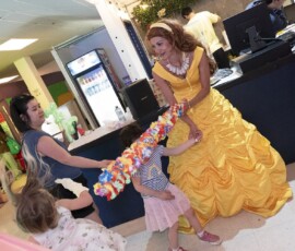 Special character visits made our anniversary celebration truly magical. Princess character visit during Kart Town anniversary event